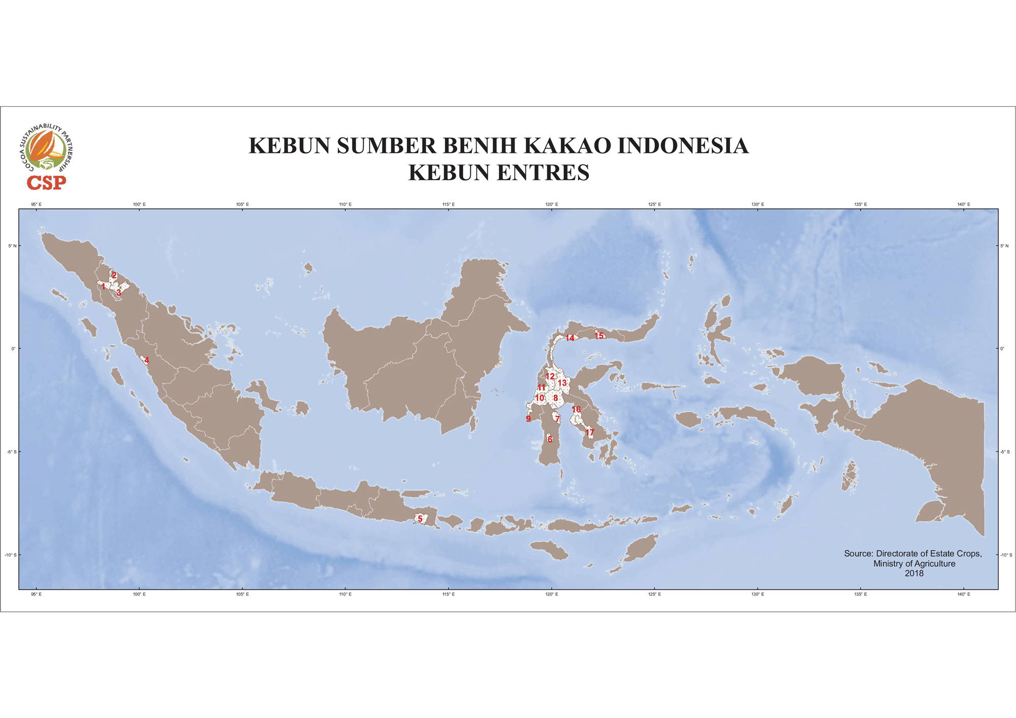 Cacao Seed Sources in Indonesia: Entres Garden